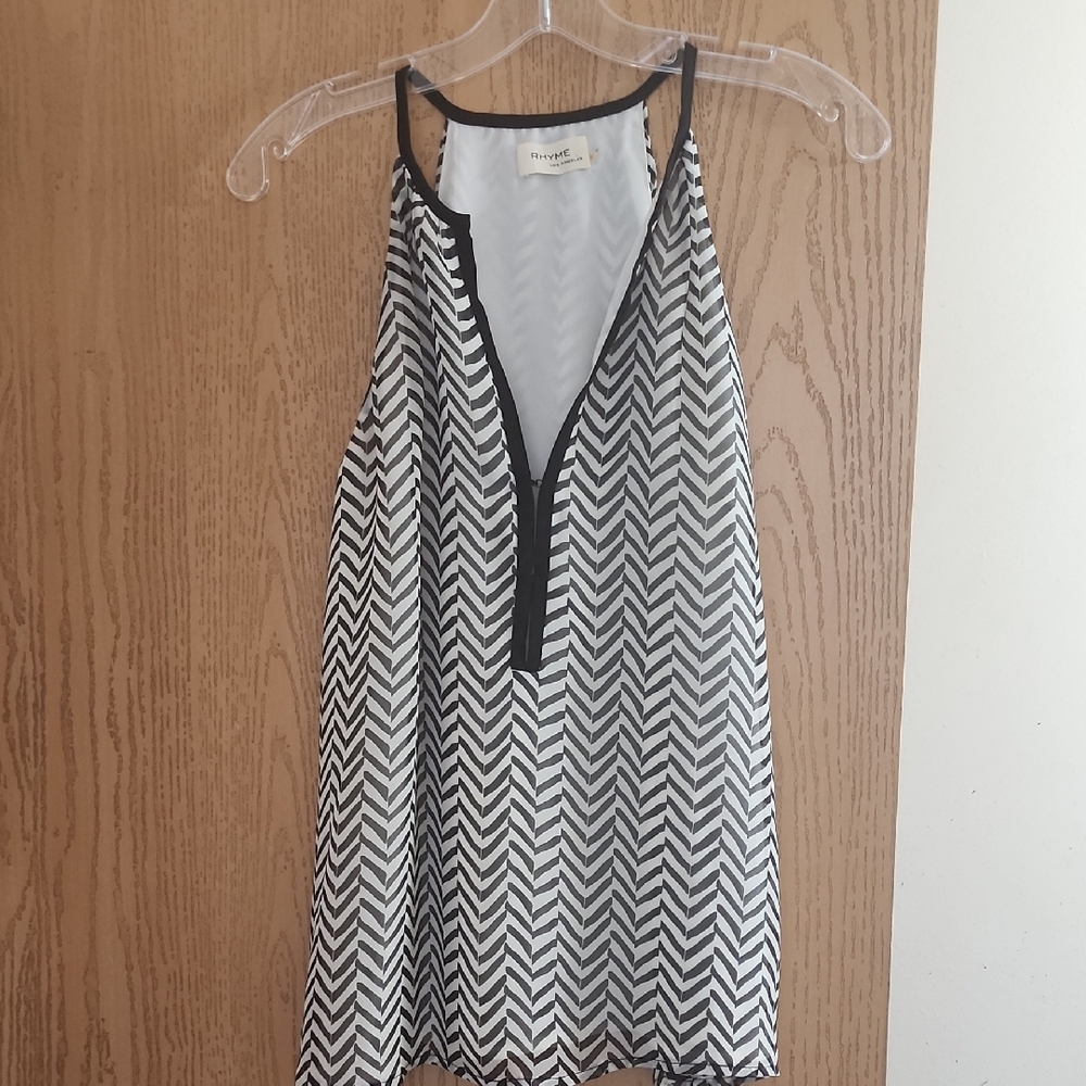 Black and White Chevron Tank Top